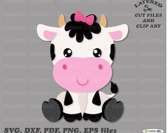 Vaca sentada SVG, archivo de corte de imágenes prediseñadas (licencia comercial)