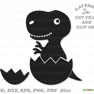 SOFORTIGER Download. T-Rex Baby Dinosaurier svg Schnittdatei und Clip Art. Persönliche und kommerzielle Nutzung. D_1.