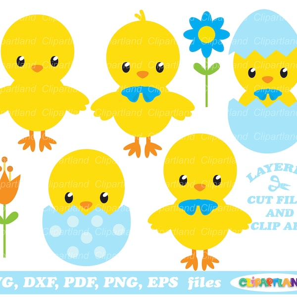 INSTANT Download. Cute Easter chicken boy svg cut file and clip art. Ecg_3. Personal and commercial use.