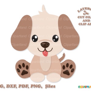 INSTANT Download. Cute puppy dog svg cut file. Personal and commercial use. P_8.