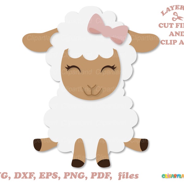 Téléchargement instantané. Fichier de coupe svg mignon petit mouton et clipart. La licence commerciale est incluse! S_18.