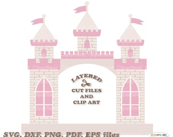 INSTANT Download. Medieval castle svg cut file. Personal and commercial use. C_34.