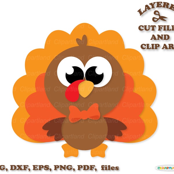 INSTANT Download. Cute little turkey svg cut file and clip art. Commercial license is included! T_28.