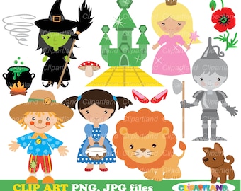 INSTANT DOWNLOAD. Wizard of Oz clip art. Cw_1. Personal and commercial use.