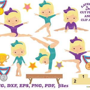 Download instantâneo. Arquivos de corte svg de ginástica. Ginasta. Uso pessoal e comercial. G_26.