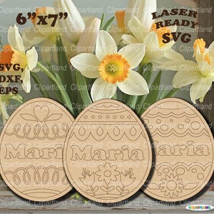 Descarga INSTANTÁNEA. Kit de pintura SVG. Kit de monogramas para nombres SVG. Juego de huevos de Pascua para colorear DIY. Archivo de corte SVG de una sola línea para láser. E_16.