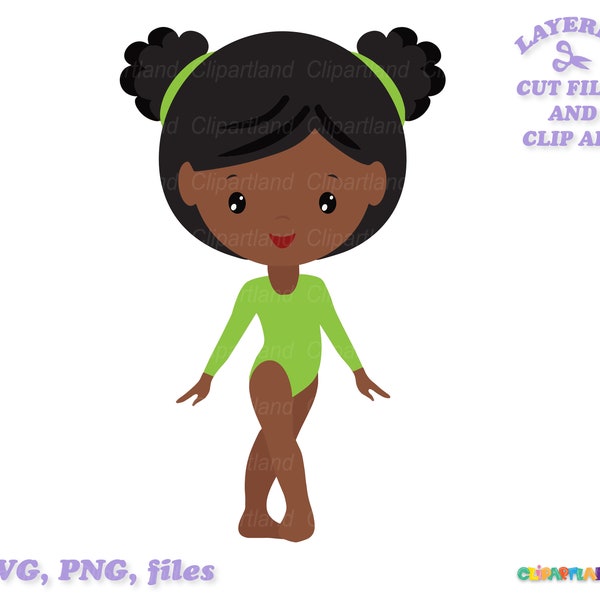 INSTANT Download. Cute girl gymnast svg cut file. Personal and commercial use. G_56_1.
