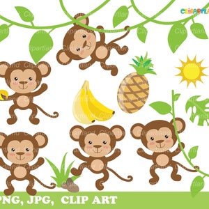 DIRECT downloaden. CM_13_Monkeys. Leuke apen klemkunst. Persoonlijk en commercieel gebruik.