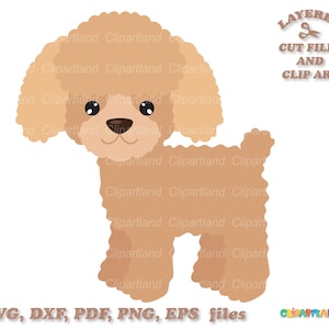 SOFORTIGER Download. Süße französische Pudel-Welpenhunde-Svg-Schnittdatei. Persönliche und kommerzielle Nutzung. S_18.