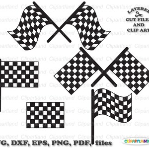 Download instantâneo. Arquivo de corte e clipart svg de bandeira quadriculada. Licença comercial incluída! Cf_1.