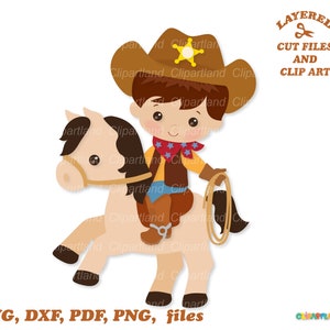 Directe download. Cowboy op een paard met een lasso in zijn hand SVG-bestand en illustraties knippen. Persoonlijk en commercieel gebruik. C_12.