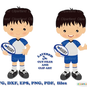 SOFORTIGER Download. Niedlicher Rugby Spieler Junge svg Schnittdateien und Clip Art. Persönliche und kommerzielle Nutzung. R_2.
