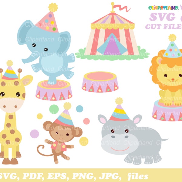 INSTANT Download. Circus animal svg cut file. Ccirc_1. Personal and commercial use.