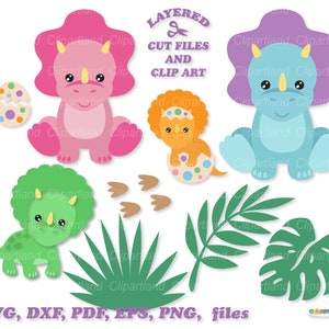 SOFORTIGER Download. Niedliche Dino Dinosaurier Familie ClipArt und Dateien. Persönliche und kommerzielle Nutzung. D_4.