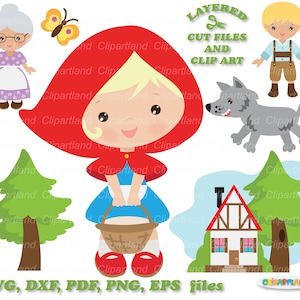 SOFORTIGER Download. Rotkäppchen Märchen Bundle svg schneide Dateien. Persönliche und kommerzielle Nutzung. R_1.