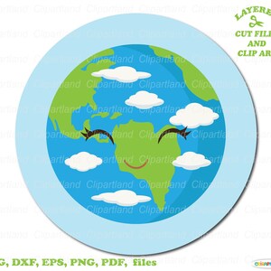 Download istantaneo. Pianeti del sistema solare. File di taglio e clip art in formato SVG della Terra. Uso personale e commerciale. E_1.