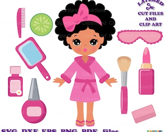 INSTANT Download. Cute spa girl svg cut files. Personal and commercial use. Spa_7.