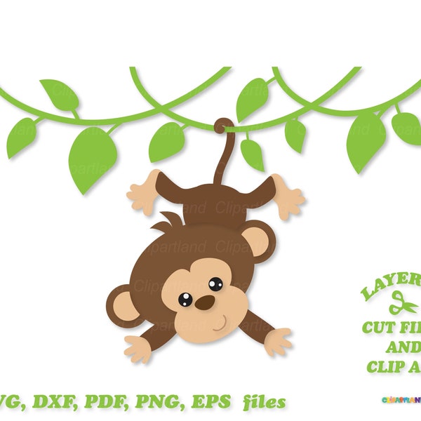 INSTANT Download. Cute little monkey svg cut files. Personal and commercial use. M_21.