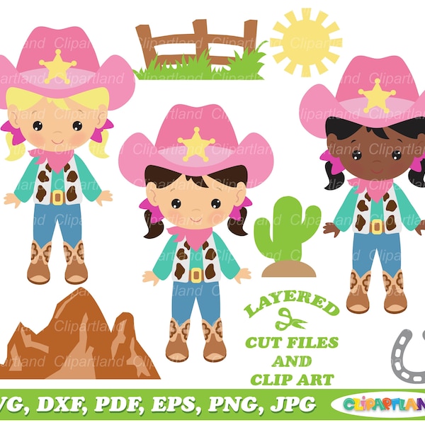 INSTANT Download. Cute cowgirl svg cut file and clip art. Commercial license is included up to 500 uses! Cg_6.