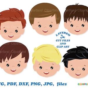 SOFORTIGER Download. Junge Gesicht svg geschnitten Dateien und ClipArt. Persönliche und kommerzielle Nutzung. B_3.
