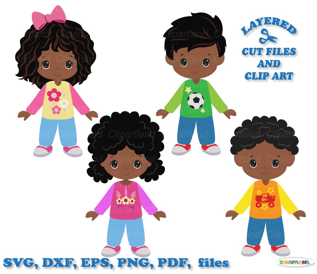 Cute Children Characters Clipart, SVG Cut Files (digital Download) - Etsy