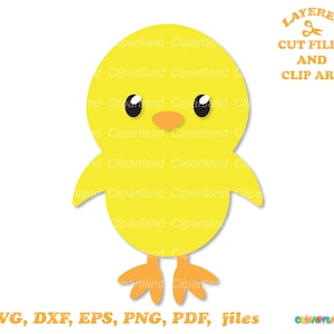 SOFORTIGER Download. Niedliche Osterküken svg geschnitten Datei und ClipArt. C_33.