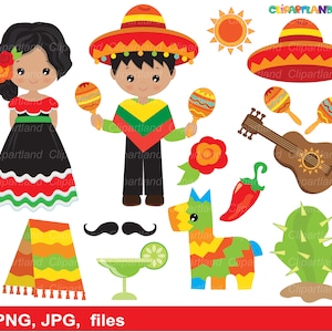 DIRECT downloaden. Cinco de Mayo-illustraties. Ccdm_3. Persoonlijk en commercieel gebruik.
