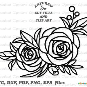Directe download. Rozen SVG gesneden bestanden en illustraties. Commerciële licentie is inbegrepen! R_1.