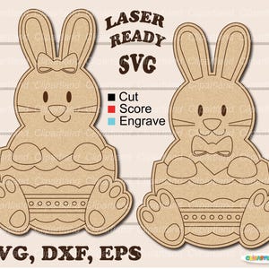 SOFORTIGER Download. SVG Paint Kit. Osterhase DIY Eier Färbung Set. Ostern svg für Laserschnitt. E_65.