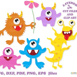 Directe download. Monster SVG-bestanden knippen. M_30. Persoonlijk en commercieel gebruik.
