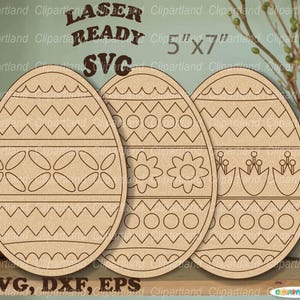 Descarga INMEDIATA. Kit de pintura SVG. Juego de huevos de Pascua para colorear. Archivo de corte para láser. E_1.