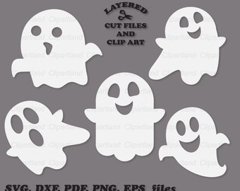 Halloween Ghost SVG Cut Files & Clipart (Digital Download)
