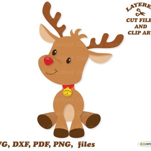 Directe download. Kerst rendieren. SVG-bestanden knippen. CChr_1. Persoonlijk en commercieel gebruik.