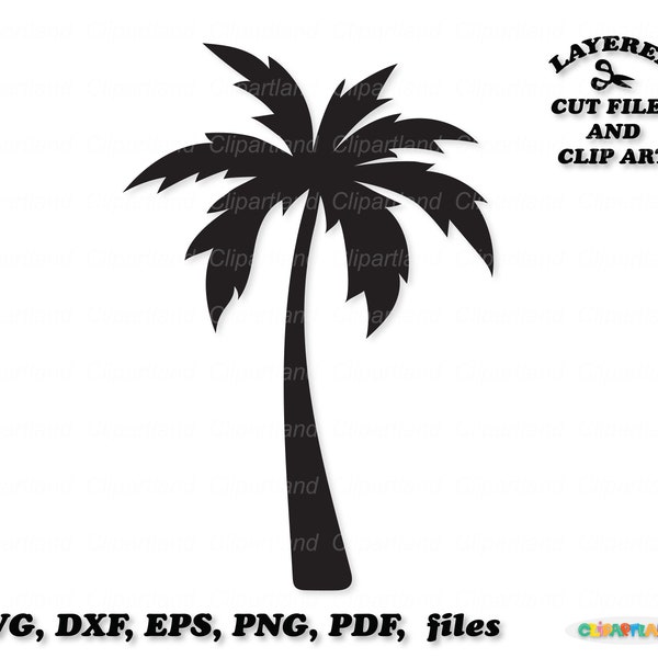 INSTANT Download. Palm tree silhouette svg cut file. Personal and commercial use. P_1.