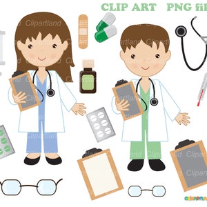 INSTANT DOWNLOAD. Doctor clip art. Cd_3 . Personal and commercial use.