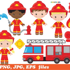 Descarga INSTANTÁNEA. Imágenes prediseñadas de Bomberos. Cf_4. Uso personal y comercial.