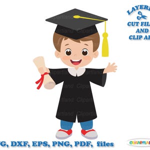 SOFORTIGER Download. Süßer Kindergarten Abschluss Junge als Schnittdatei und ClipArt. Persönliche und kommerzielle Nutzung. G_11.