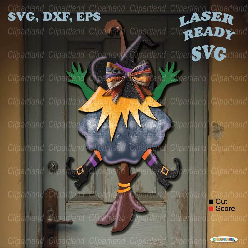 Halloween Witch Door Hanger SVG, Laser Cut File (digital Download) - Etsy