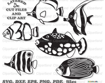 INSTANT Download. Sea fish svg cut file and clip art. Commercial license is included up to 500 uses! Sf_2.