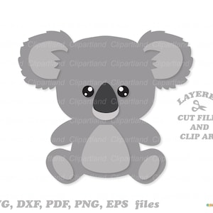 SOFORTIGER Download. Niedlicher sitzender Koala Bär svg geschnitten Datei und ClipArt. Persönliche und kommerzielle Nutzung. K_2.