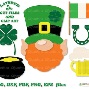Descarga instantánea. Día de Patricio svg. Lindos archivos de corte leprechaun svg y imágenes prediseñadas. Uso personal y comercial. L_5.
