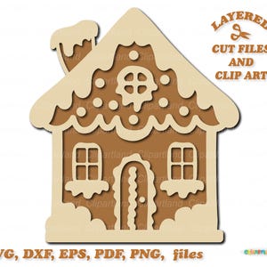 Download IMMEDIATO. Grazioso file di taglio svg e clip art con casetta di pan di zenzero natalizia. Uso personale e commerciale. G_14.