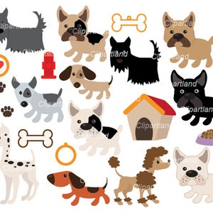 INSTANT Download. Dogs clip art. Cd_20. Personal and commercial use.