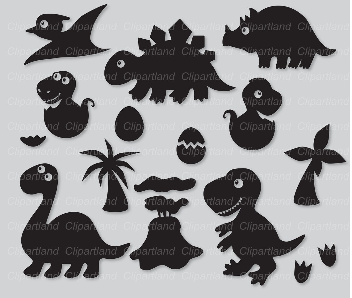 INSTANT Download. Dinosaur Silhouette Svg Cut File and Clip - Etsy
