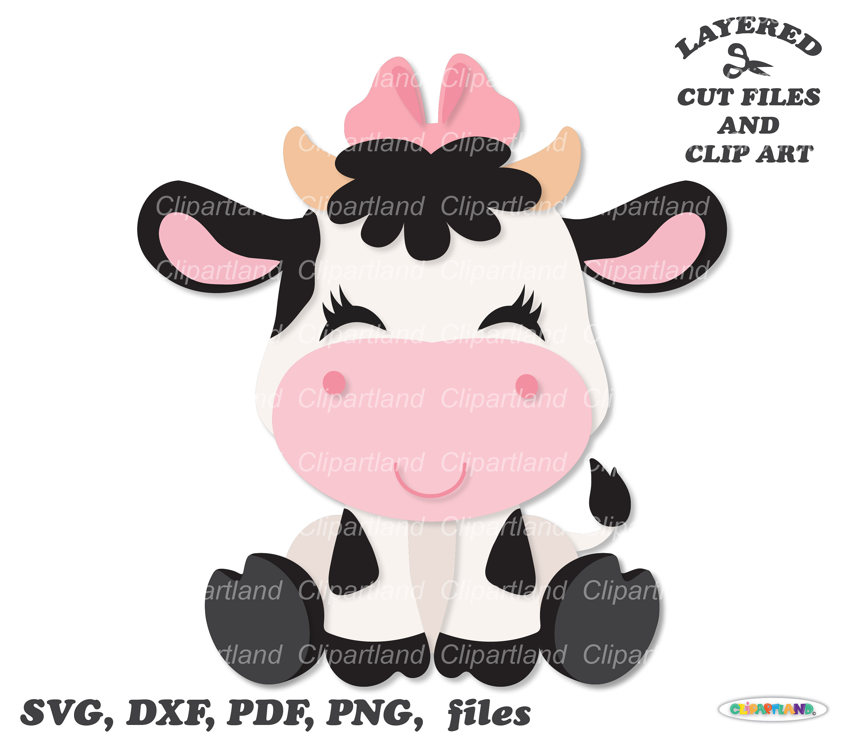Cow Cake Topper Svg 