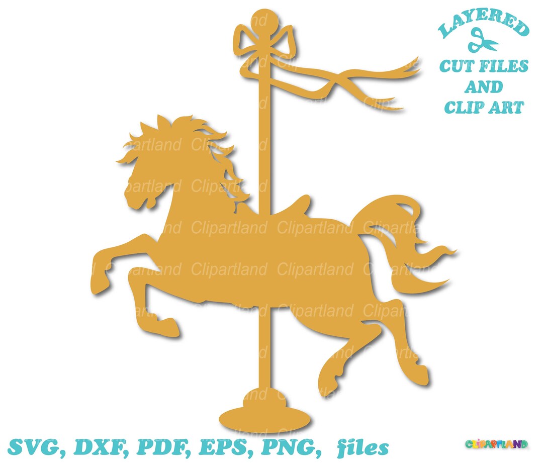 INSTANT Download. Vintage Carousel Horse Silhouette Svg, Dxf Cut Files ...