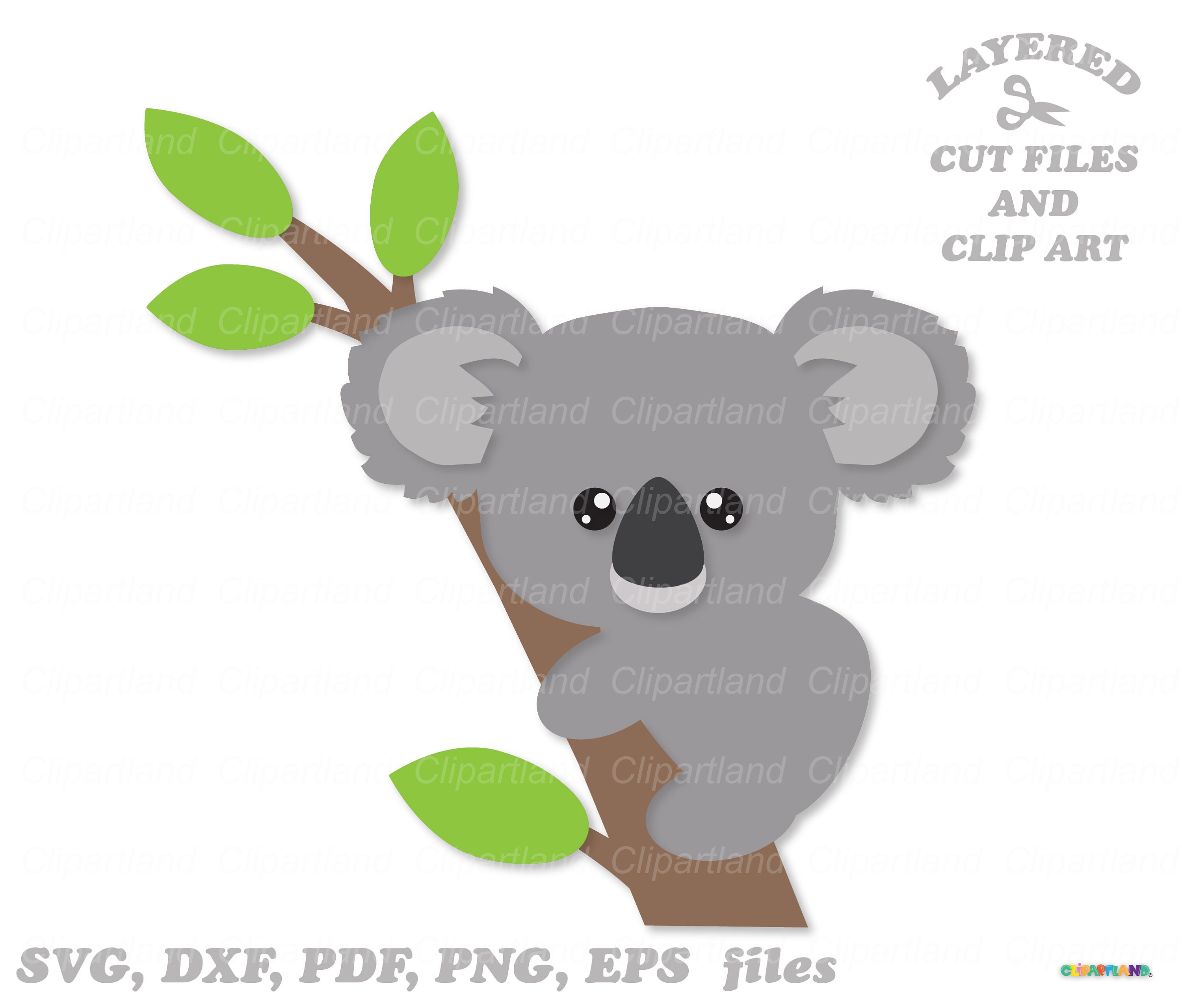 INSTANT Download. Cute Koala Climbing the Tree Svg Cut File Etsy