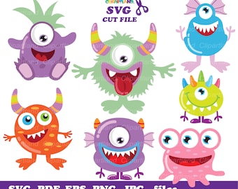 INSTANT Download. Monster svg cut file. Monster clip art. Cm_6. Personal and commercial use.