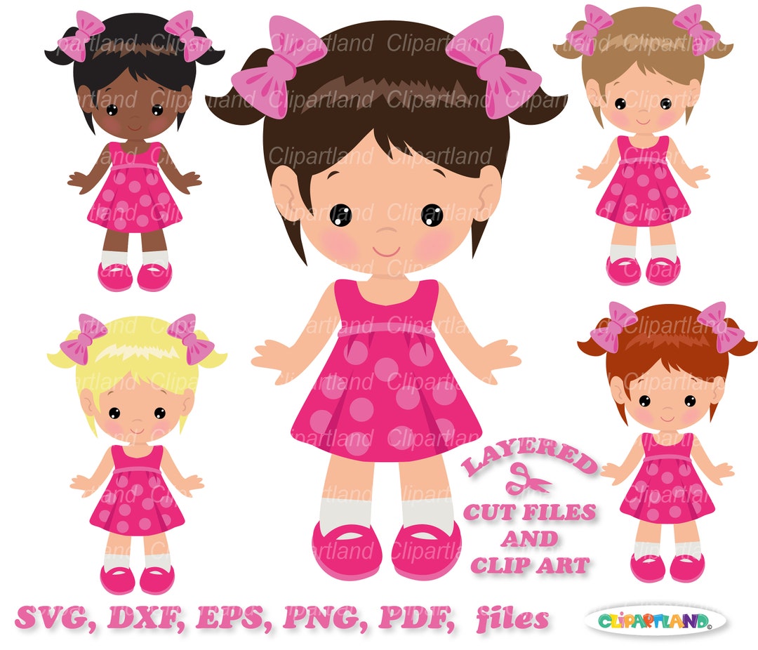 INSTANT Download. Cute Little Girl Svg Cut File and Clip Art ...