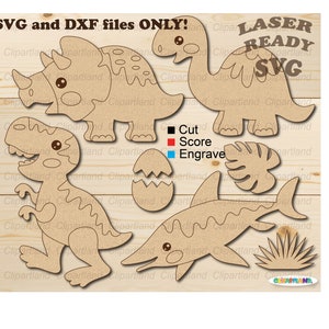 DIRECT downloaden. SVG-verfkit. DIY-kleurbundel babydinosaurussen. Jura dieren svg-bestand knippen voor laser. D_1.